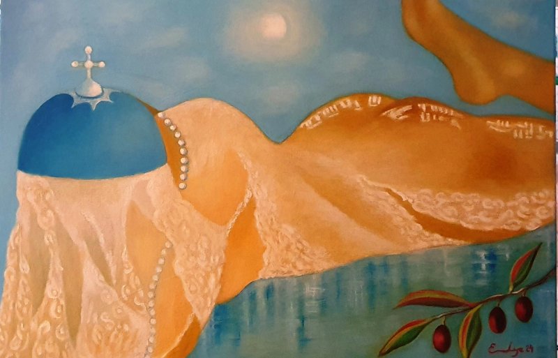 Lady Santorini, Painting Emilija Ristic