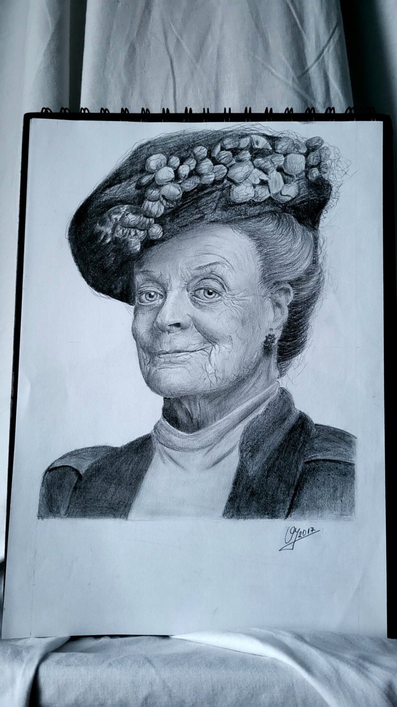 Portrait of actress Maggie Smith, Drawing Jovana Obradović