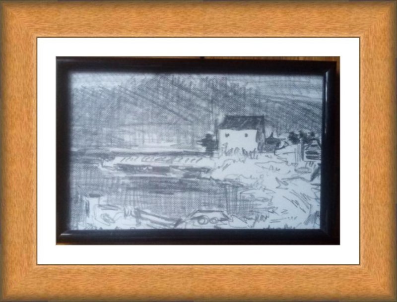 The dock of a bay, Drawing Nadja
