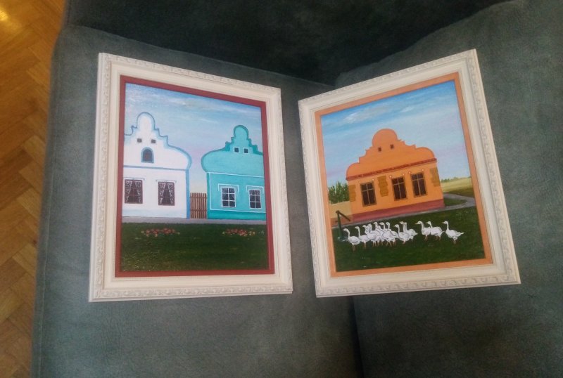 Vojvodinian houses North Serbia, Painting Nadja