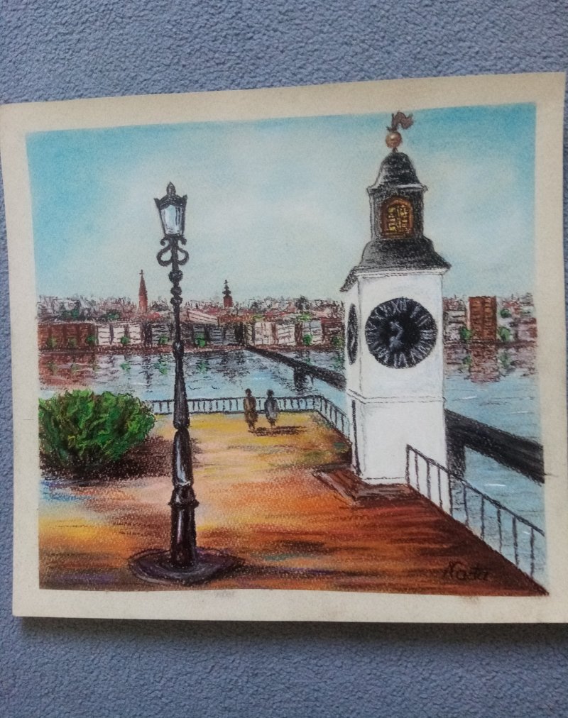 Novi Sad and the clock tower, Painting Nadja