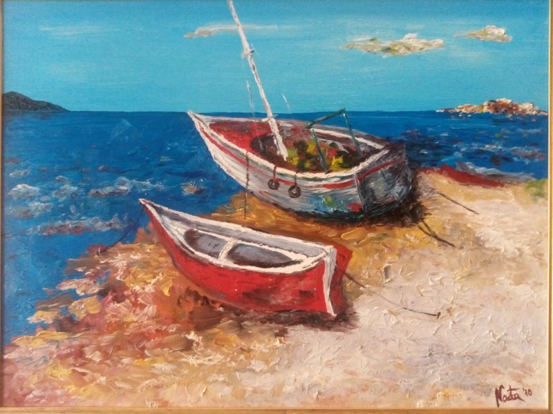 The boats, Painting Nadja