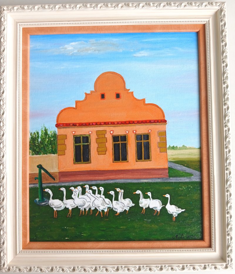 Vojvodinian houses North Serbia, Painting Nadja