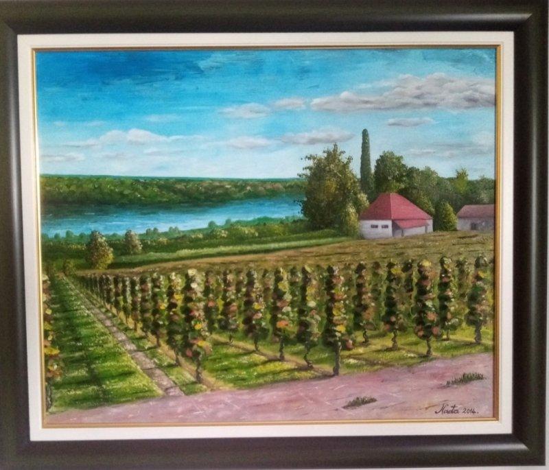 Vineyard at the Danube, Painting Nadja