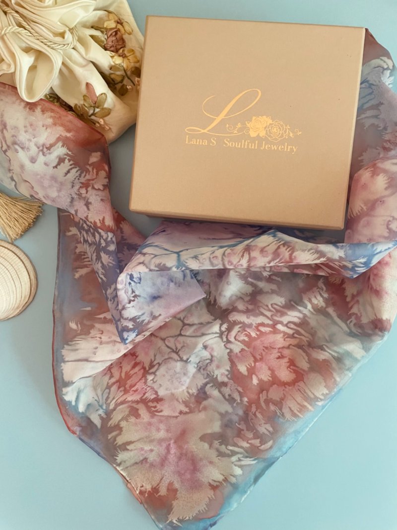 Hand painted silk scarf by Lana S, Handicraft Svetlana Lana Popovic