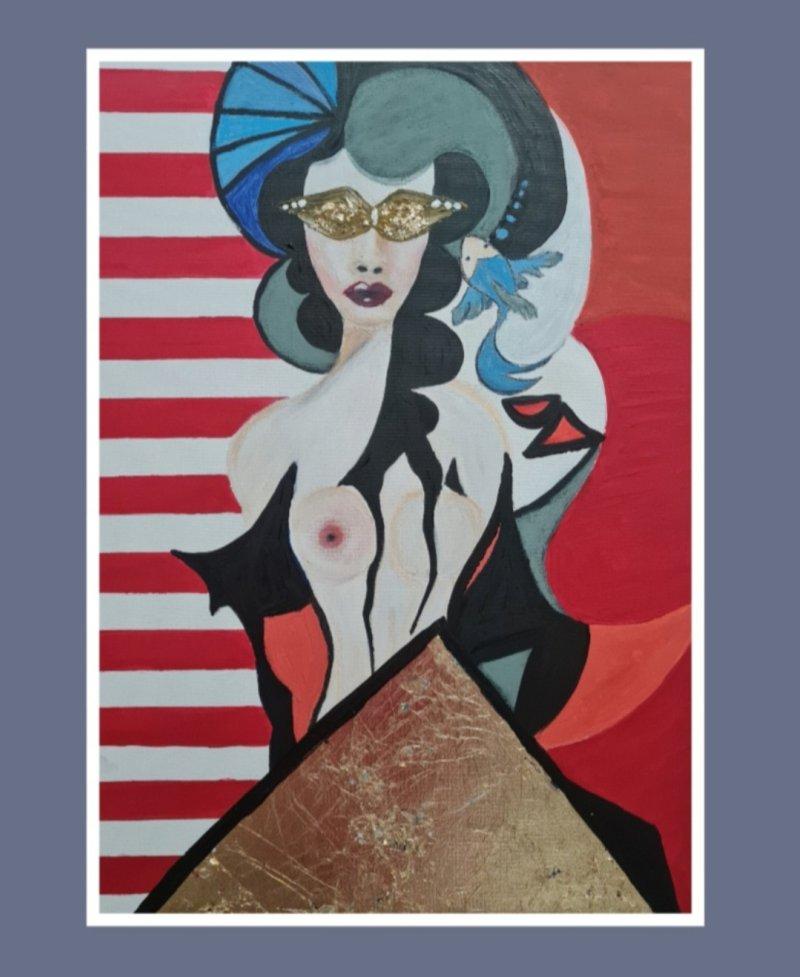 Mysterius girl, Painting Szilvia Milanović