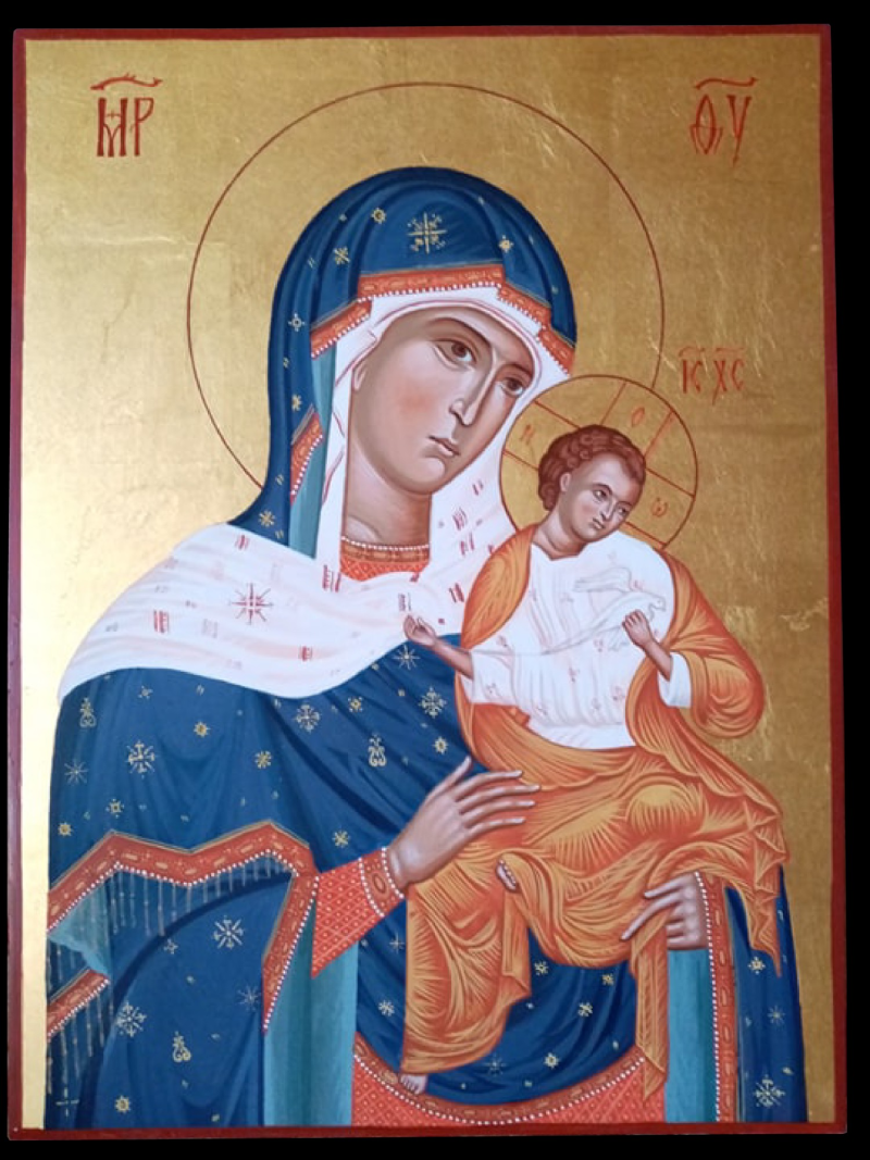 Icon of the Mother of God with the Lord, Painting Dragana Zivadinovic