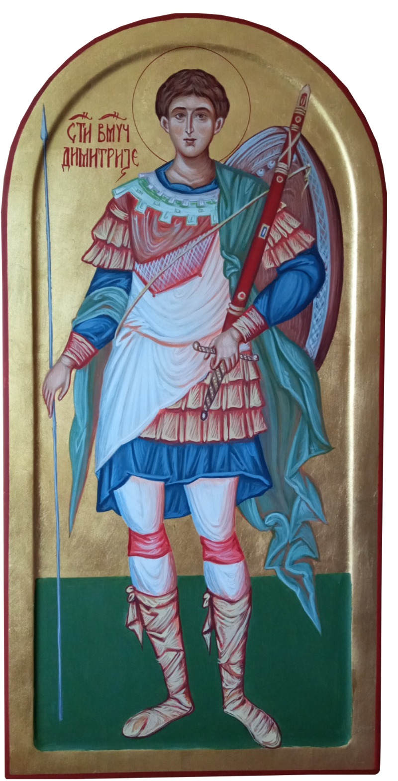 Icon of Saint Demetrius the Great Martyr, Painting Dragana Zivadinovic