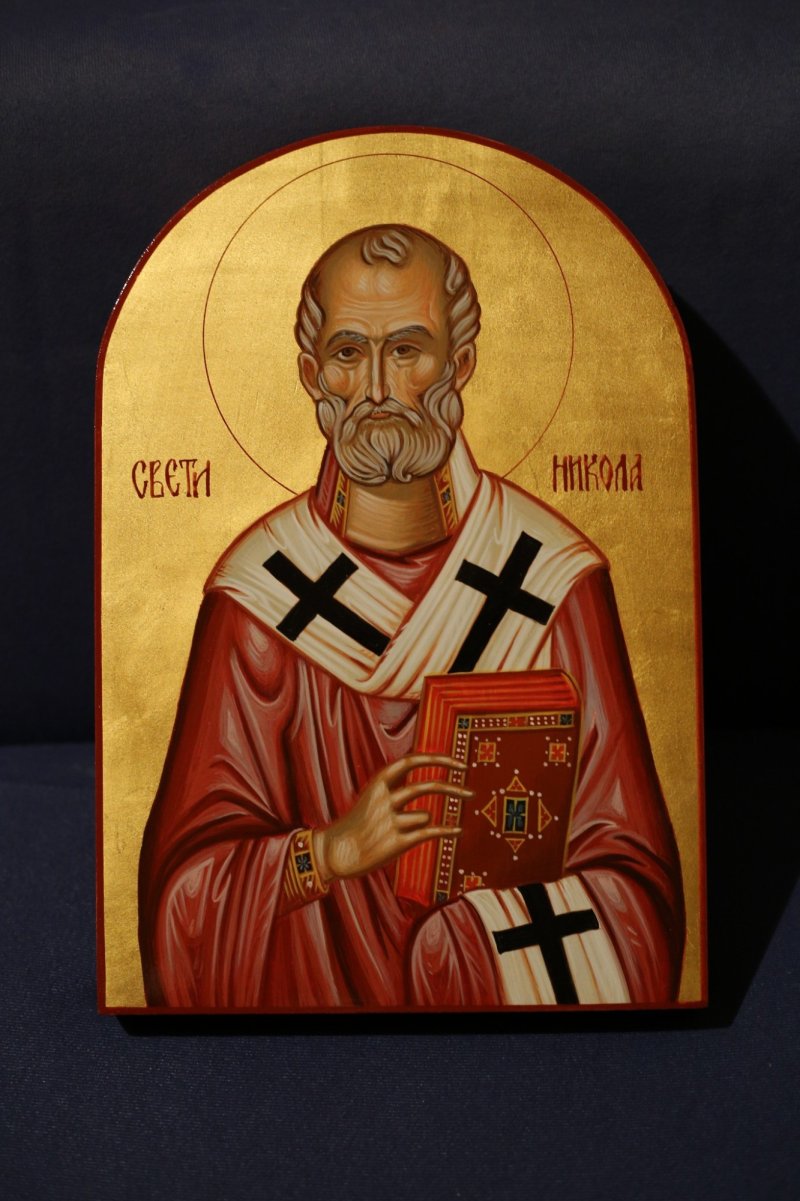 Icon of St Nicholas of Myrliki, Painting Dragana Zivadinovic