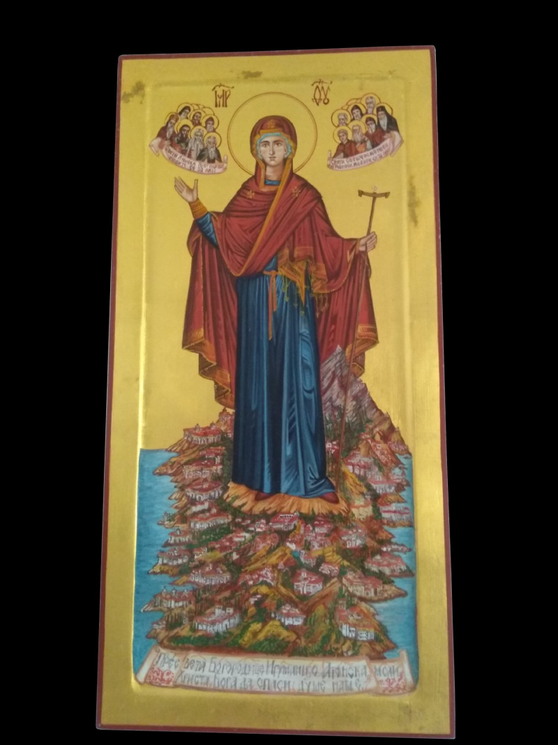 Icon of the Most Holy Mother of God of Athos, Painting Dragana Zivadinovic