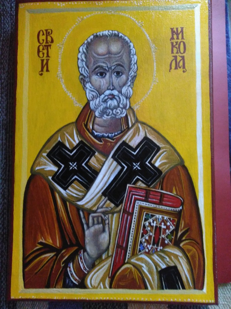 St Nikolas, Painting Purple Art