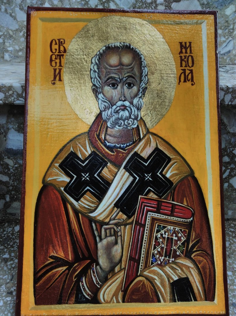 St Nikolas, Painting Purple Art