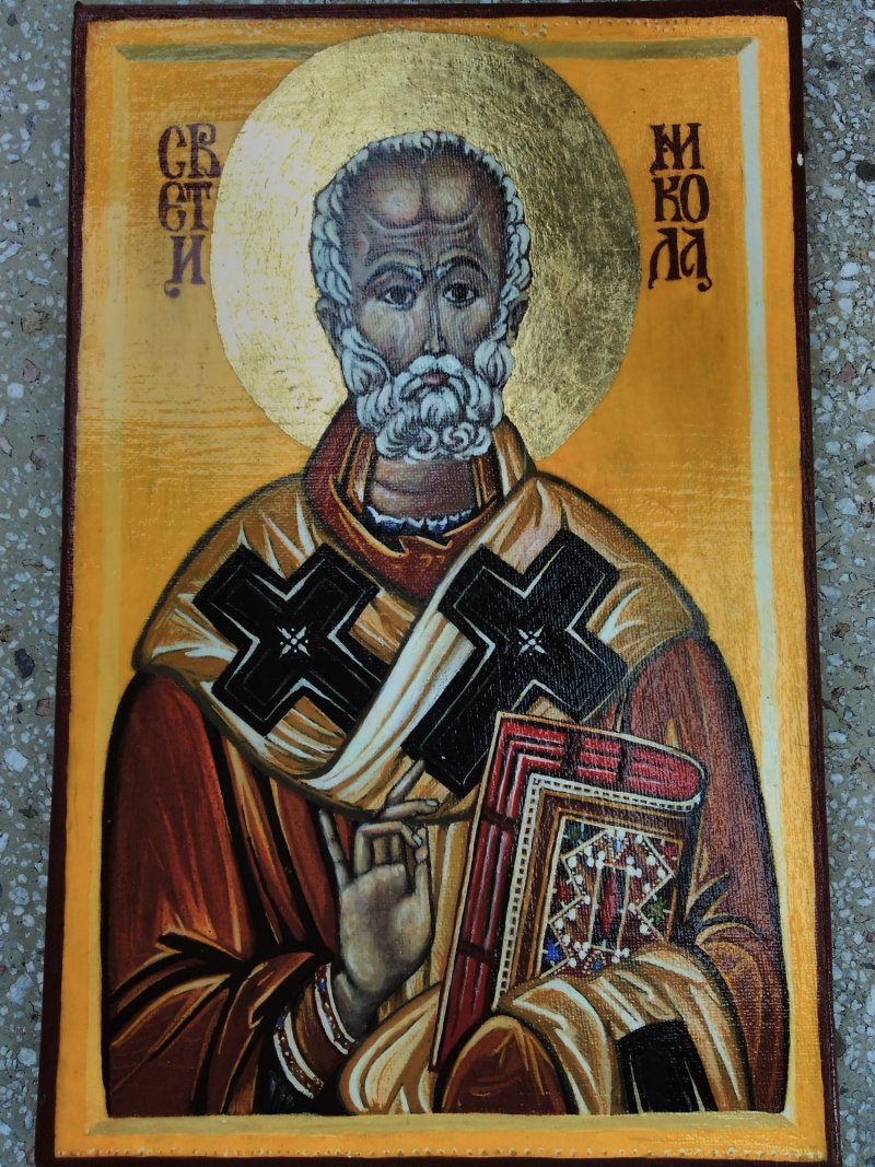 St Nikolas, Painting Purple Art