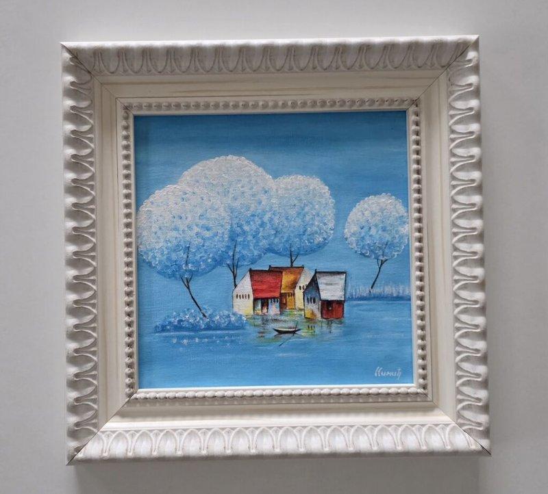 Image - Little Dream Village, acrylic on canvas