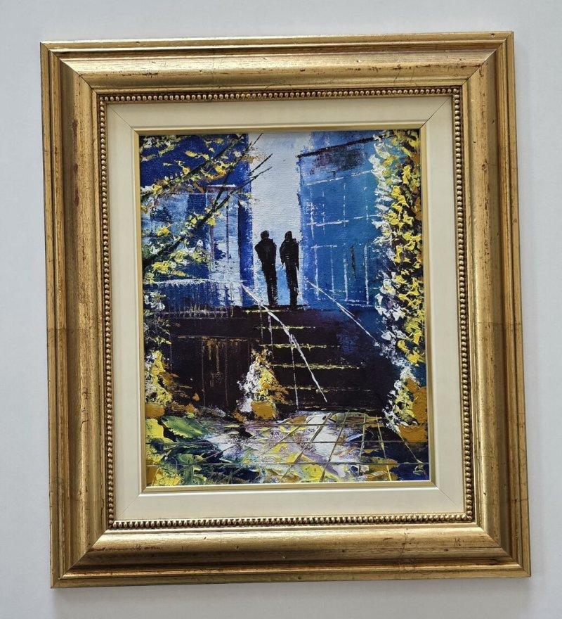Oil on canvas - Night Meeting, Painting Dusko Dule