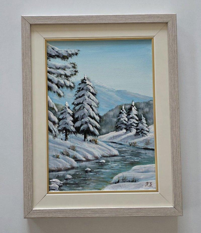 Oil on canvas - Winter Silence, a beautiful painting