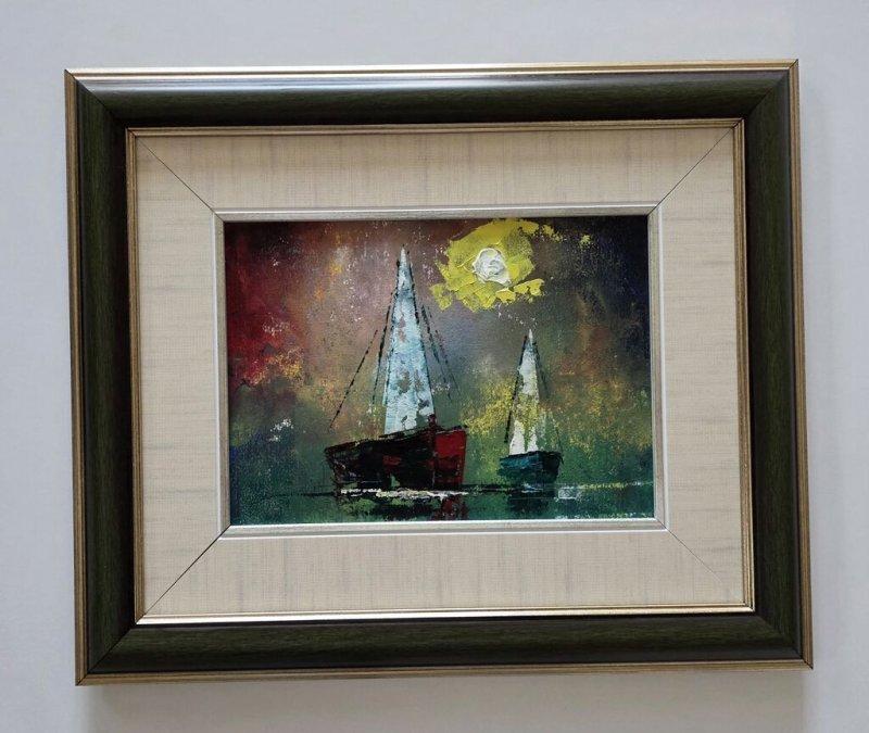 Oil on canvas - Night Sailing