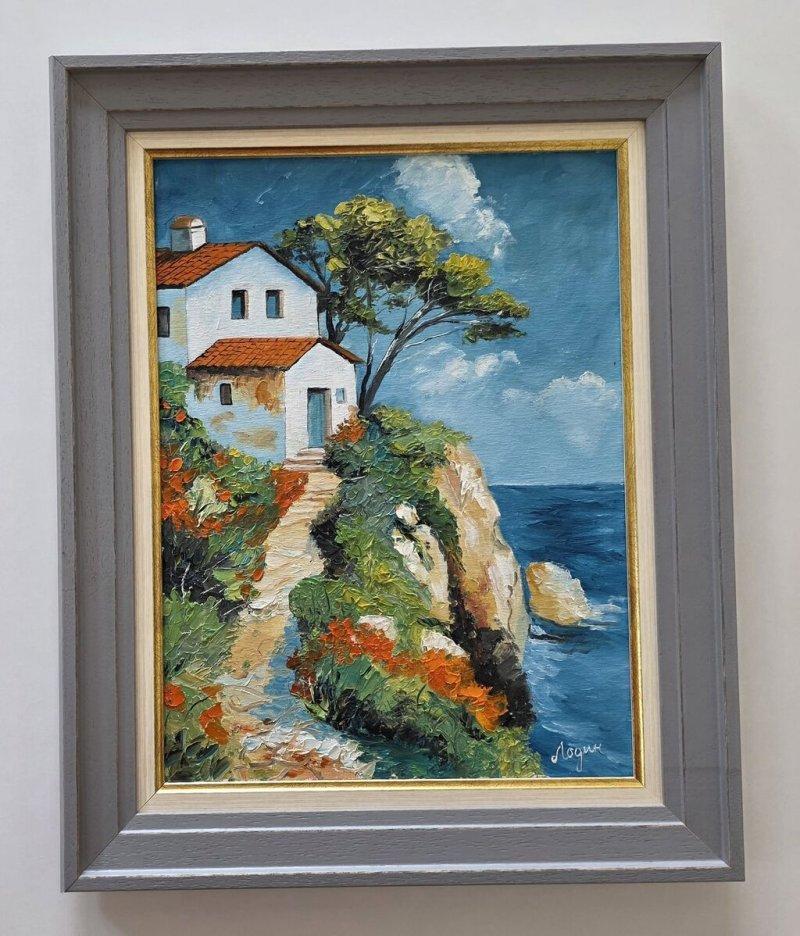 Ulje na platnu - Vrata do mora, prelepa slika, Slika Dusko Dule