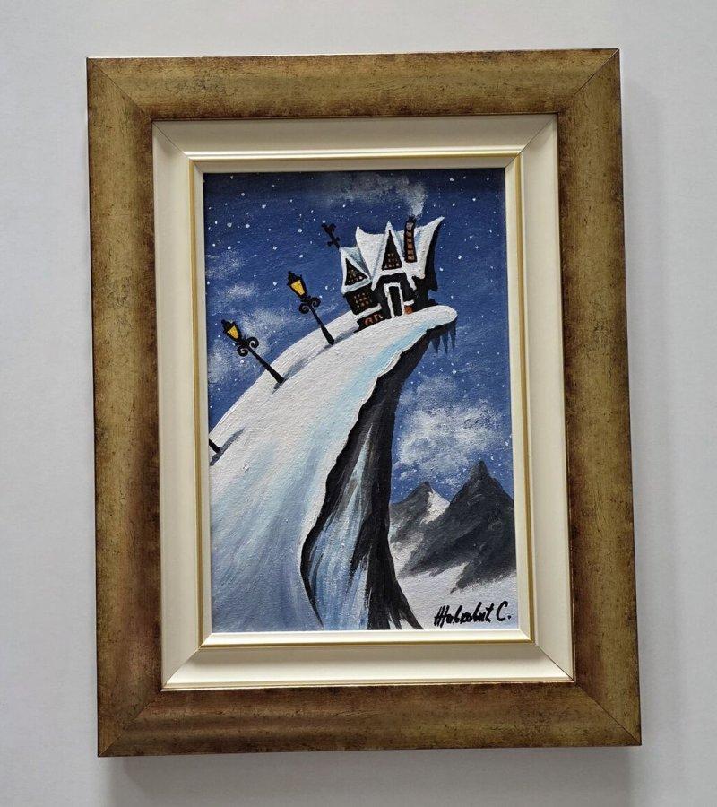Oil on canvas - Mountain fairy tale, a beautiful painting