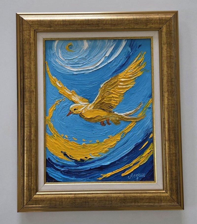 Oil on canvas - Golden Freedom, beautiful, Painting Dusko Dule