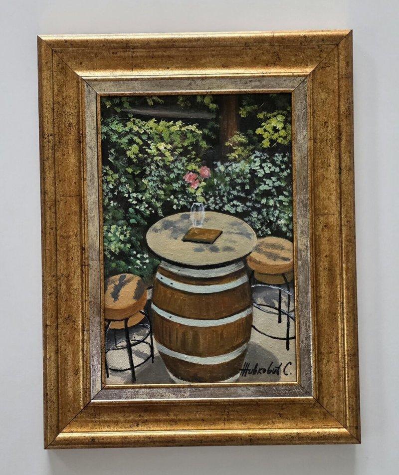 Oil on canvas - A small paradise in the shade