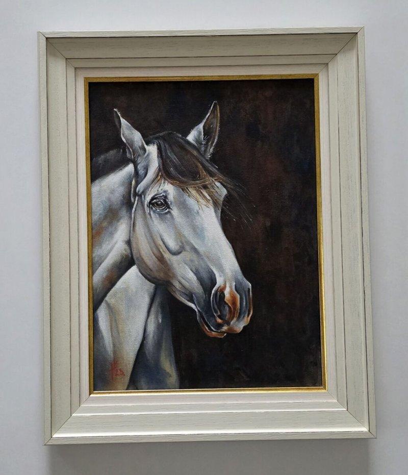 Oil on canvas - The Horse Orion, a beautiful painting, Painting Dusko Dule