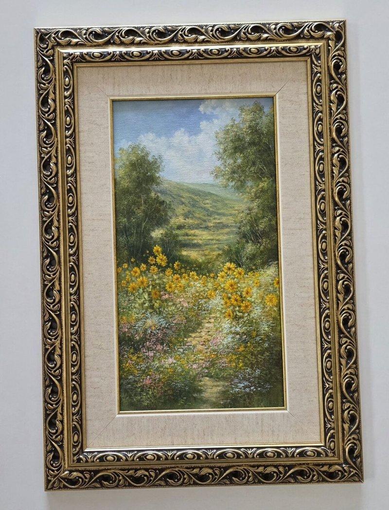 Oil on canvas - Valley of Flowers, a beautiful painting, Painting Dusko Dule