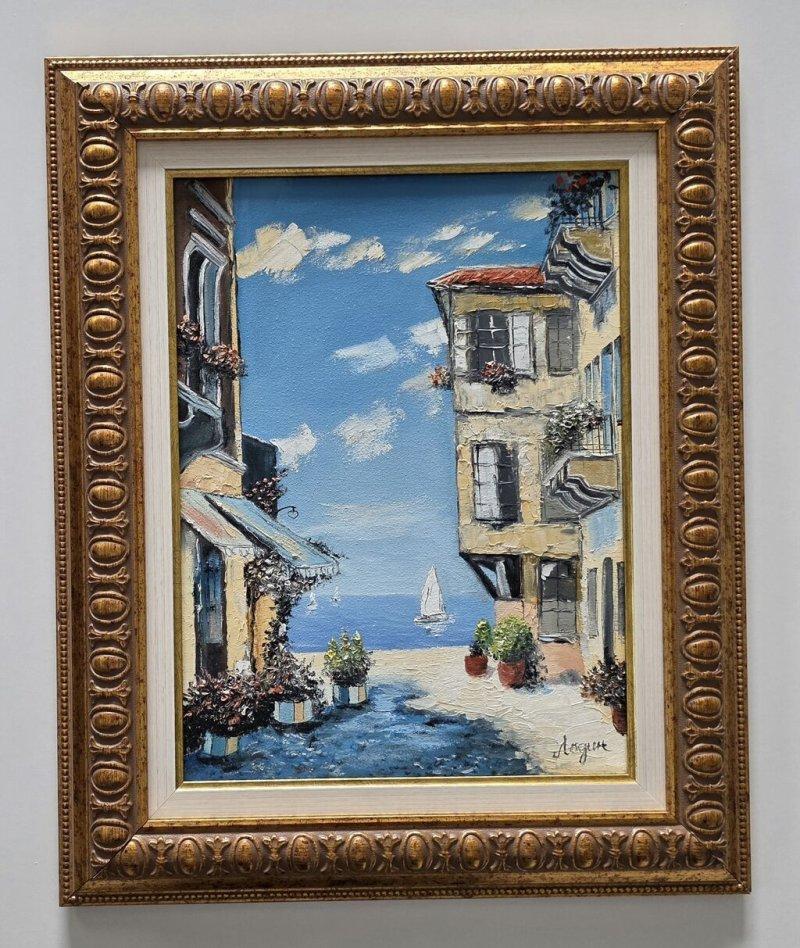 Ulje na platnu - Stari mediteran, prelepa slika, Slika Dusko Dule