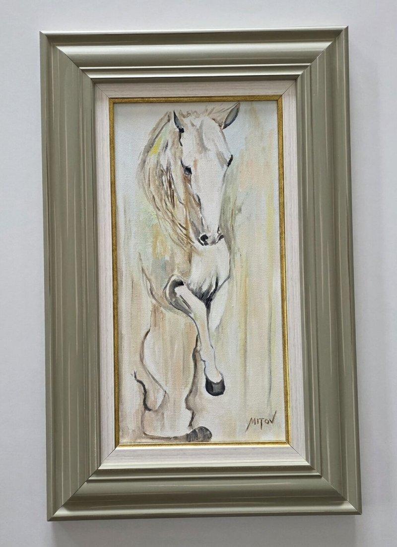 Oil on canvas - Easy trot, beautiful painting, Painting Dusko Dule