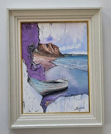 Oil on canvas - Purple coast, beautiful
