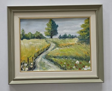 Oil on masonite - Small summer landscape