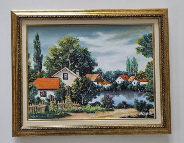 Oil on canvas - Farmstead 22, beautiful painting