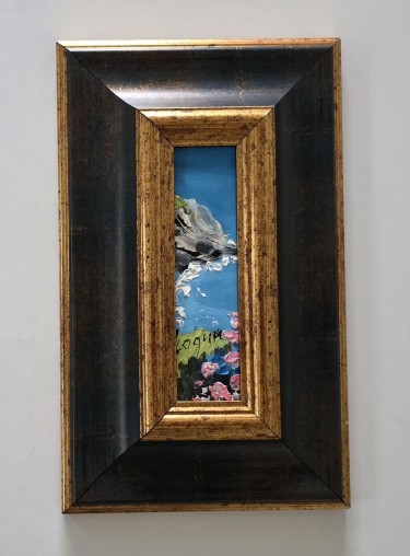 Oil on masonite - Blue Sea - Miniature