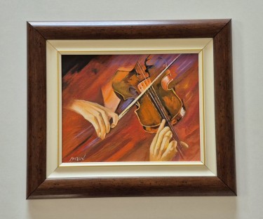 Oil on canvas - Violin, beautiful painting