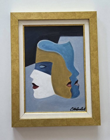 Oil on canvas - Three faces, beautiful painting