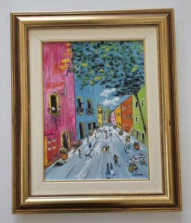 Oil on canvas - Summer in the city, a beautiful painting
