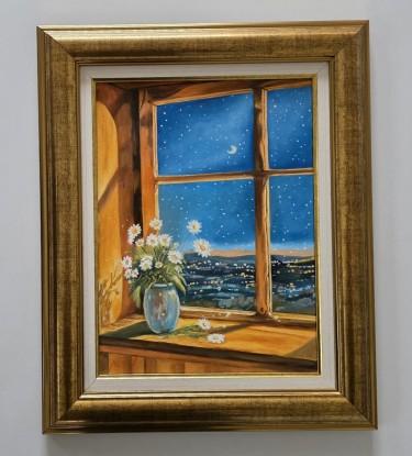 Oil on canvas - When the city sleeps, a beautiful picture