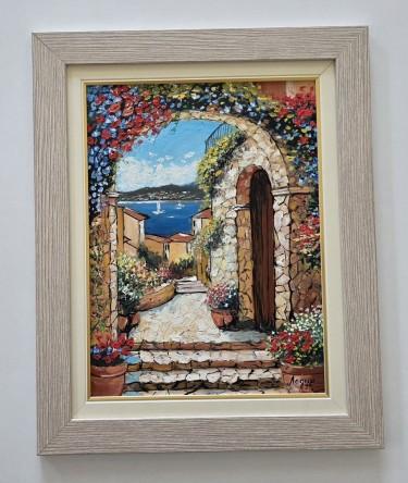 Oil on hardboard - Mediterranean Stairs