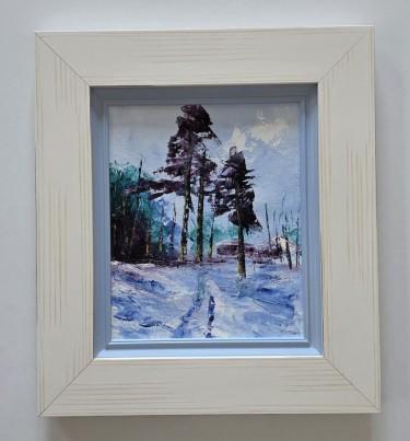 Oil on canvas - Path through the snow