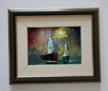 Oil on canvas - Night Sailing