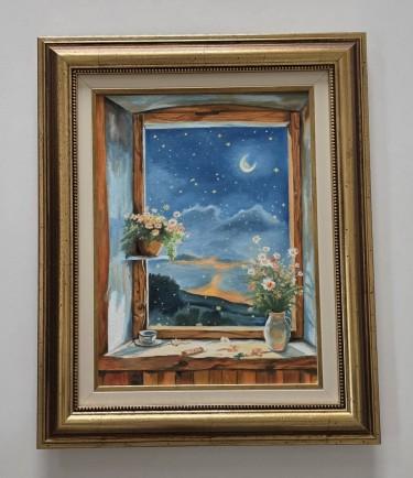 Oil on canvas - The Silent Carol of the Night