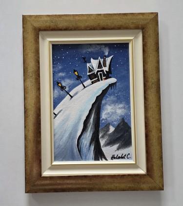 Oil on canvas - Mountain fairy tale, a beautiful painting