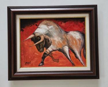 Oil on canvas - Bull, painting number one