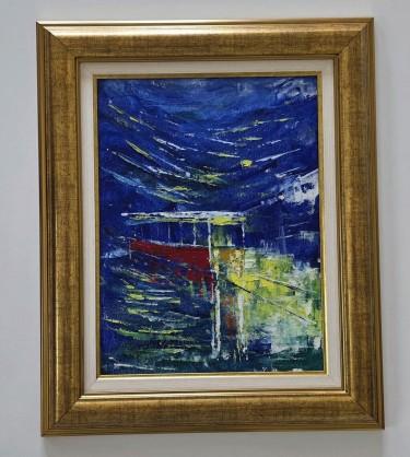 Ulje na platnu - Nocni tramvaj, prelepa slika