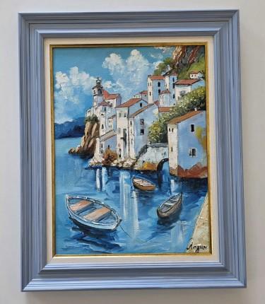 Oil on canvas - Blue Lagoon, a beautiful painting