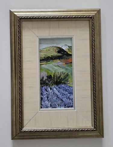 Oil on masonite - Lavender Field - Miniature, Painting Dusko Dule