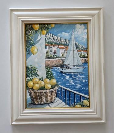 Oil on canvas - White Ship, a beautiful painting