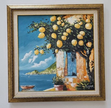 Oil on canvas - The Touch of the Sea and Lemon, beautiful