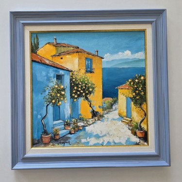 Oil on canvas - Mediterranean peace, a beautiful painting