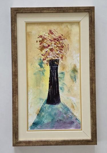 Oil on canvas - Elegant vase with flowers, Painting Dusko Dule